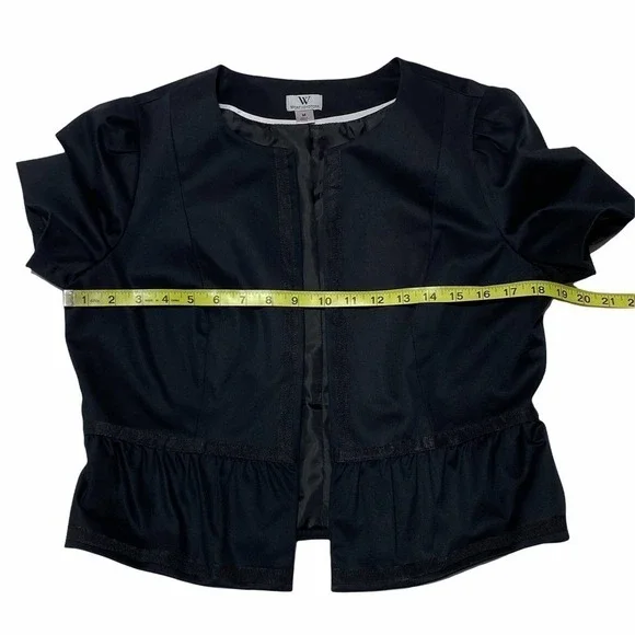 WORTHINGTON Black Embroidered Cardigan Sweater - Picture 7 of 11